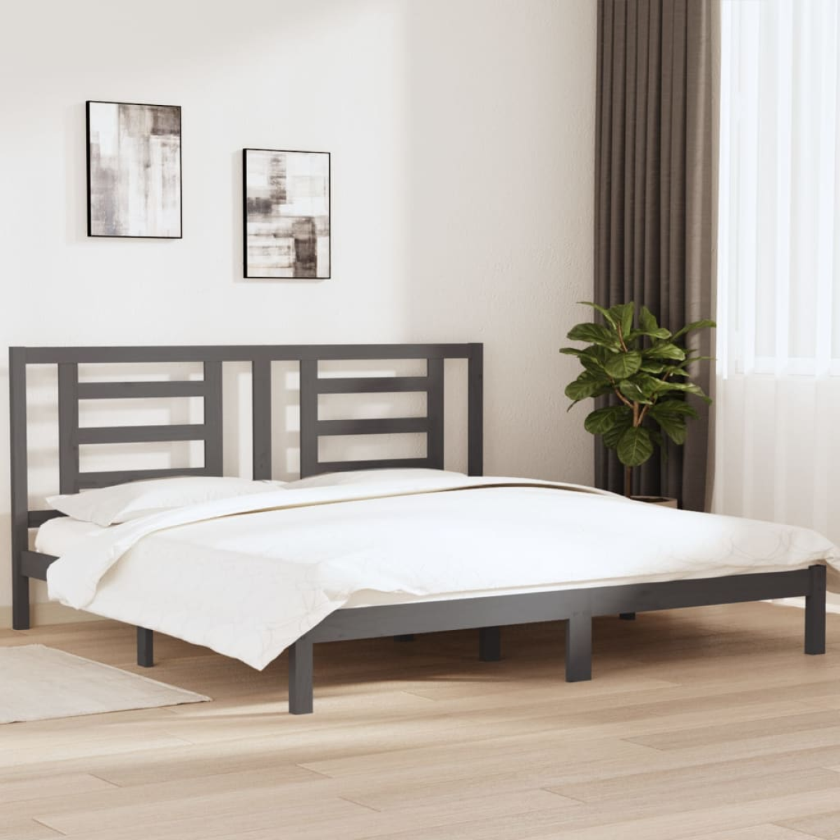 vidaXL Bed Frame without Mattress White 75x190 cm Small Single Solid Wood - from vidaXL