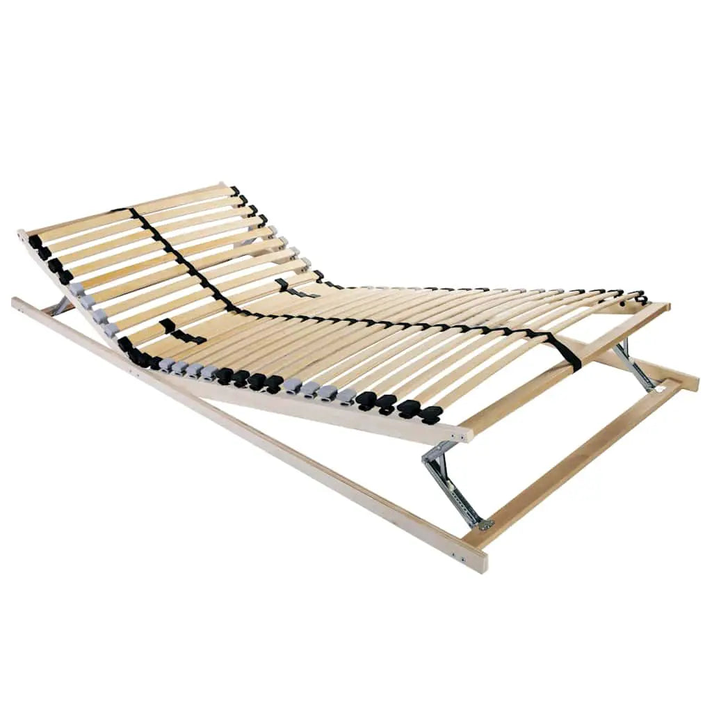 vidaXL Slatted Bed Base Brown 70 x 190 cm Solid Beech Wood - from vidaXL