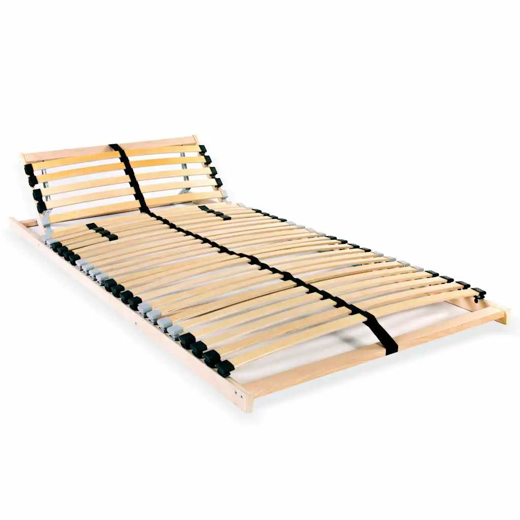 vidaXL Slatted Bed Base Brown 70 x 190 cm Solid Beech Wood - from vidaXL