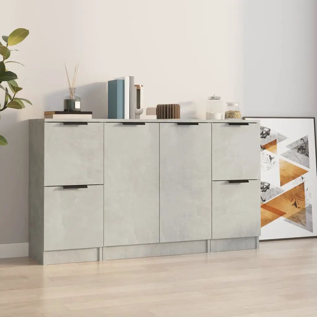 vidaXL vidaXL Sideboards 3 pcs White Engineered Wood - Sideboard