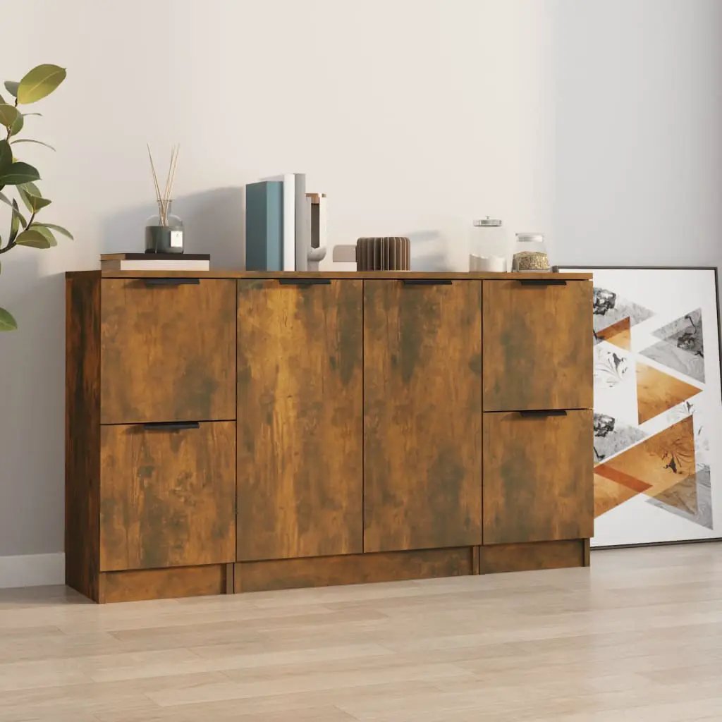 vidaXL vidaXL Sideboards 3 pcs White Engineered Wood - Sideboard