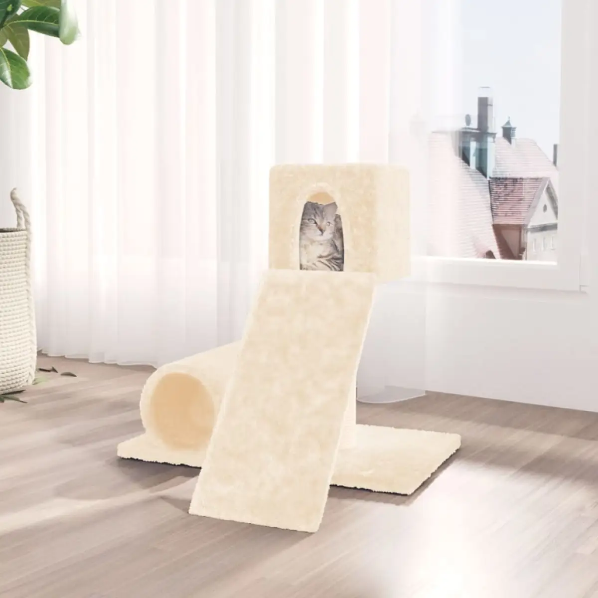 vidaXL vidaXL Cat Tree with Sisal Scratching Post Cream 59 cm - Cat Tree
