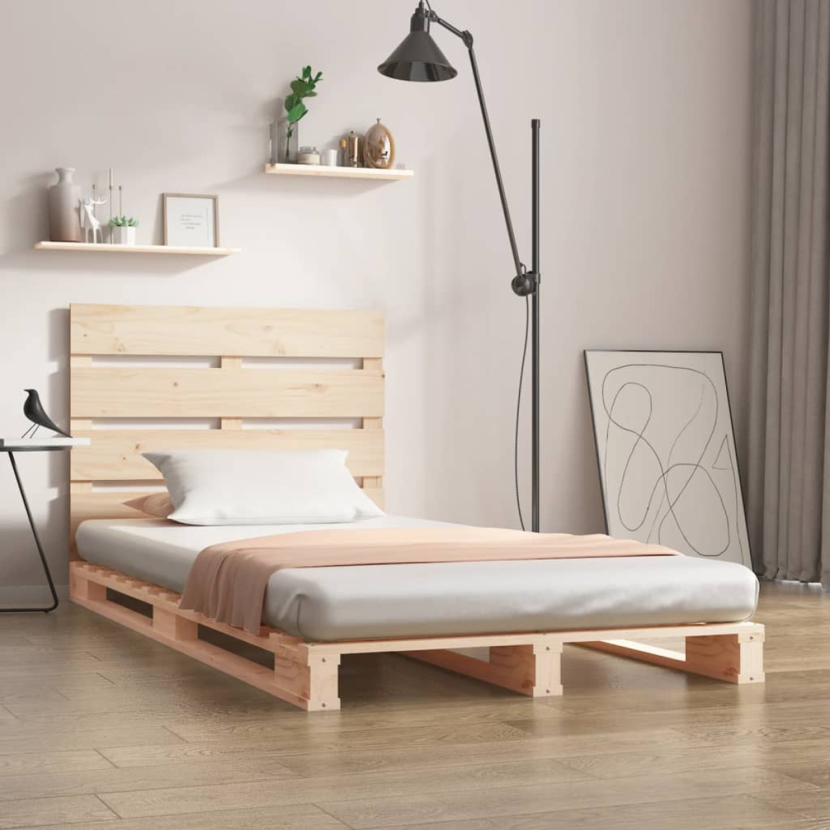 vidaXL Bed Frame without Mattress 90x190 cm Single Solid Wood Pine Single - from vidaXL