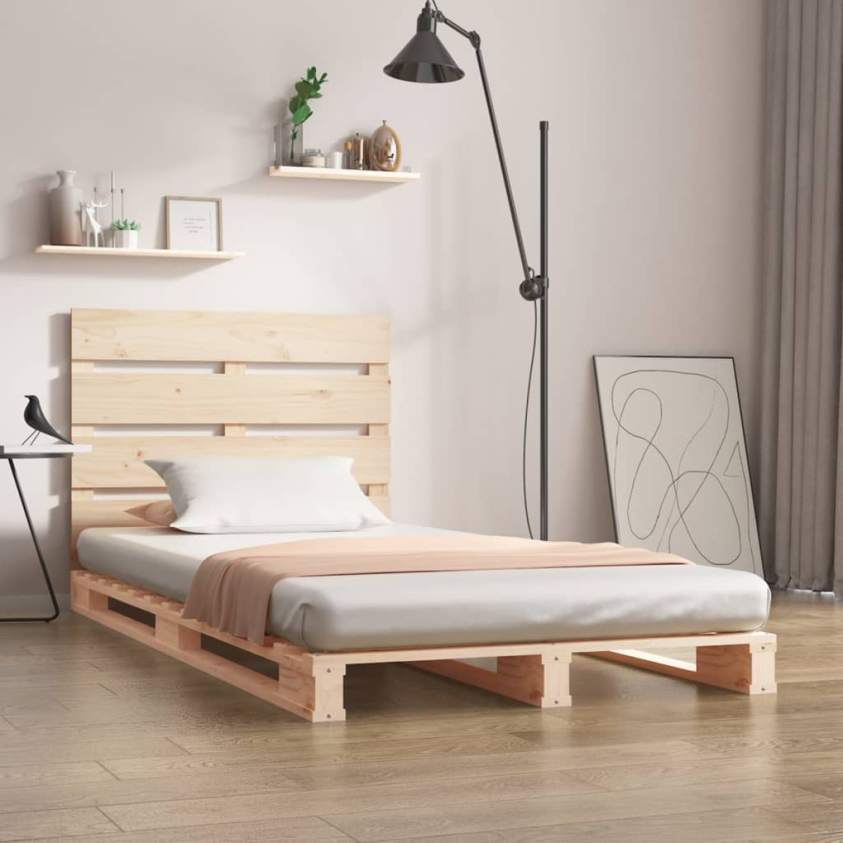 vidaXL Bed Frame without Mattress 90x190 cm Single Solid Wood Pine Single - from vidaXL