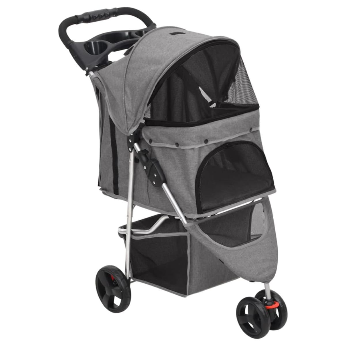 vidaXL Folding Dog Stroller Black 80x46x98 cm Oxford Fabric - from vidaXL