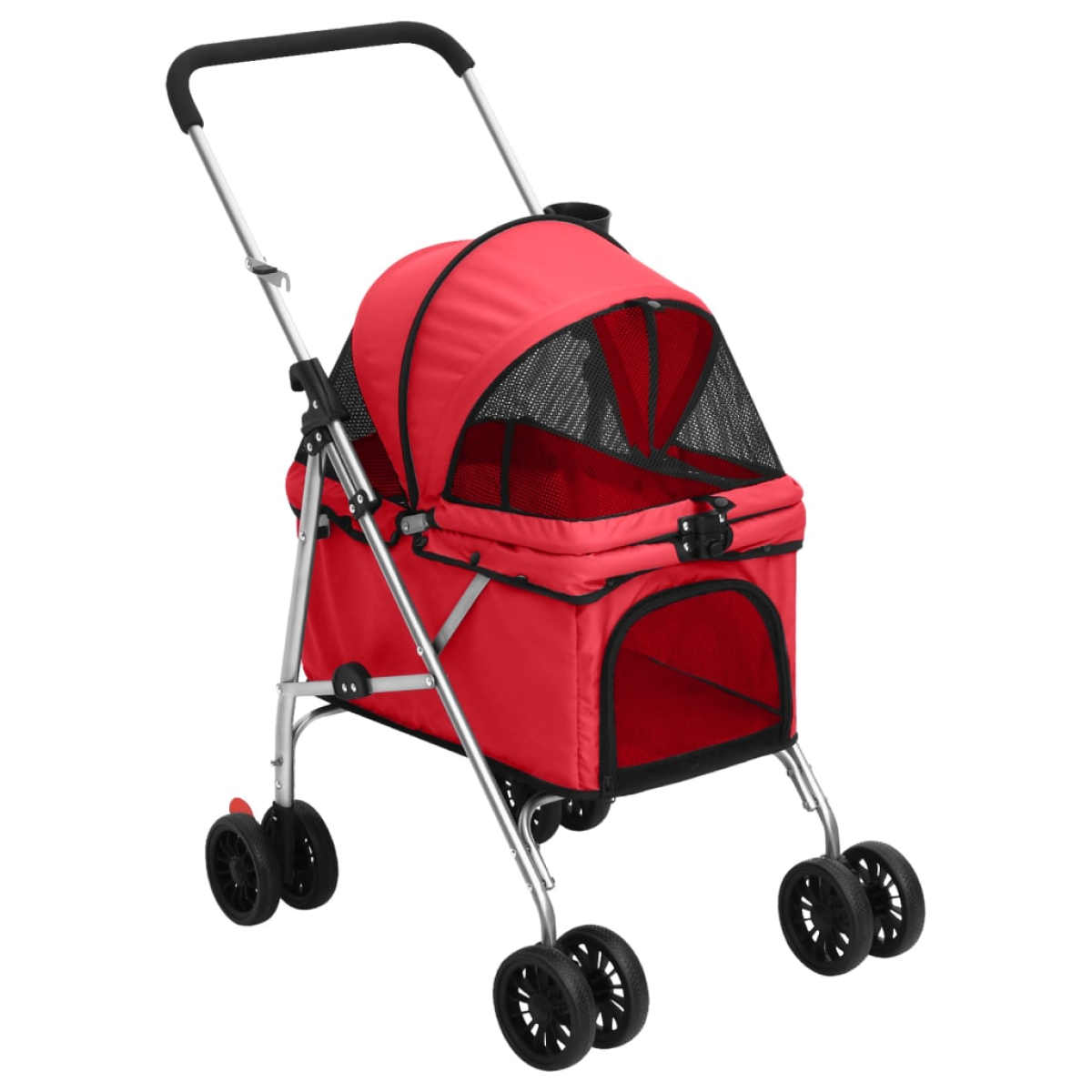 vidaXL Folding Dog Stroller Red 76x50x100 cm Oxford Fabric - from vidaXL