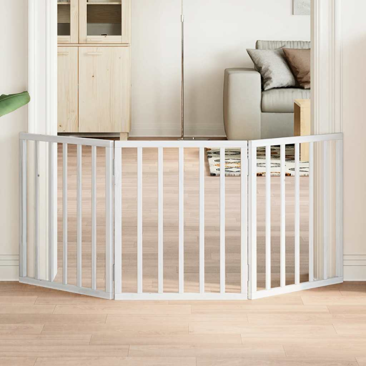 vidaXL Dog Gate Foldable 3 Panels 150 cm Poplar Wood - from vidaXL