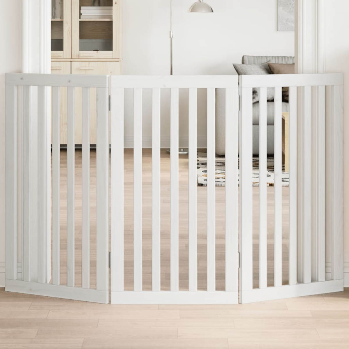 vidaXL Dog Gate Foldable 3 Panels 150 cm Poplar Wood - from vidaXL