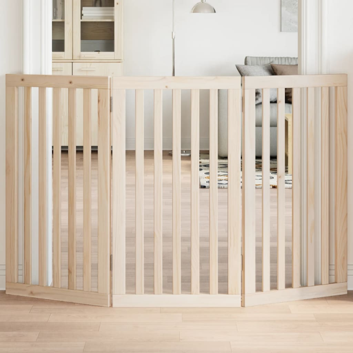 vidaXL Dog Gate Foldable 3 Panels 150 cm Poplar Wood - from vidaXL