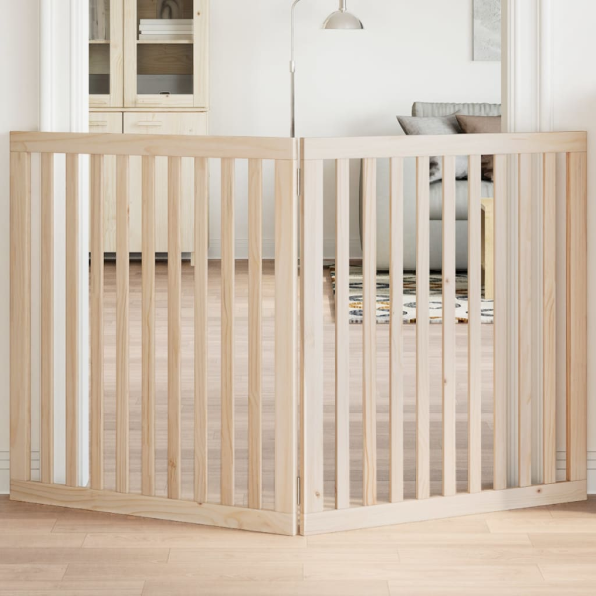 vidaXL Dog Gate Foldable 3 Panels 150 cm Poplar Wood - from vidaXL