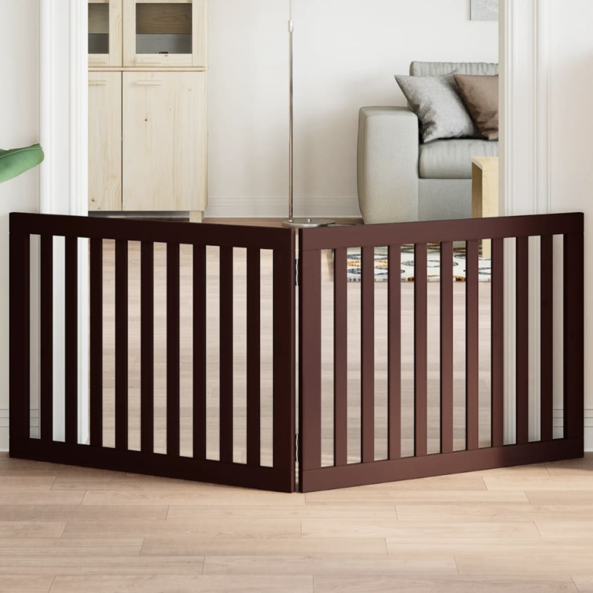 vidaXL Dog Gate Foldable 3 Panels 150 cm Poplar Wood - from vidaXL