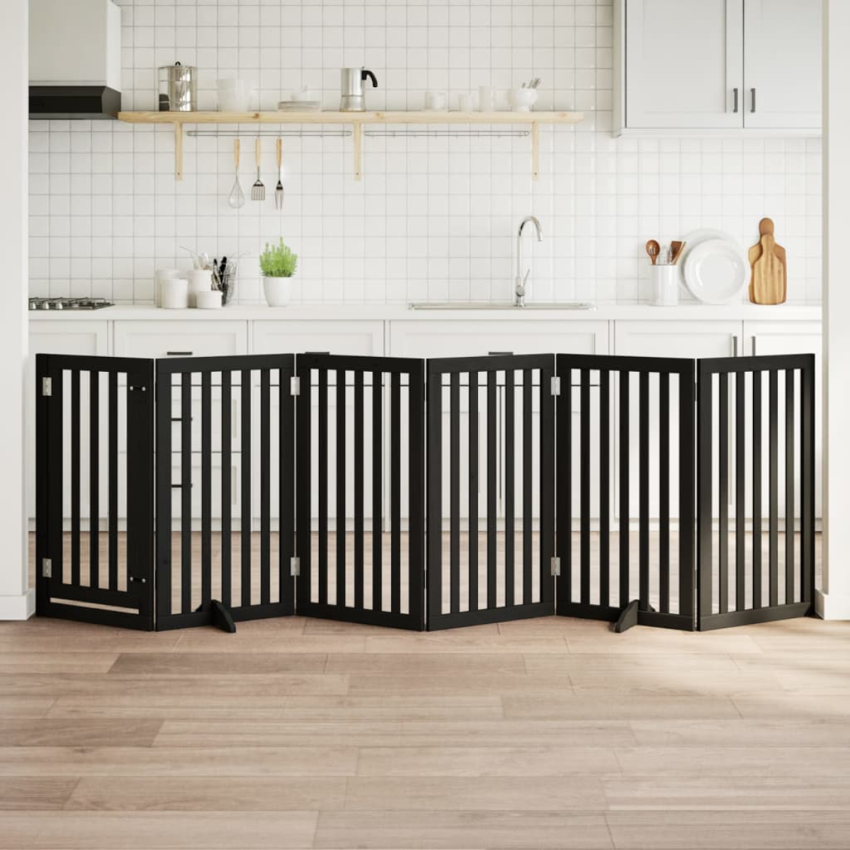 vidaXL Dog Gate Foldable 3 Panels 150 cm Poplar Wood - from vidaXL