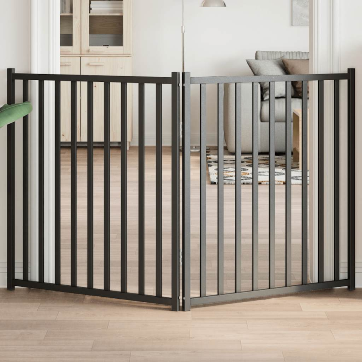 vidaXL Dog Gate Foldable 3 Panels 150 cm Solid Wood Fir - from vidaXL