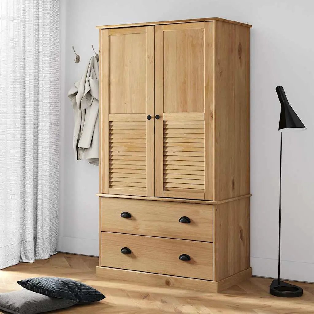 vidaXL vidaXL Wardrobe VIGO 90x55x170 cm Solid Wood Pine - Wardrobe