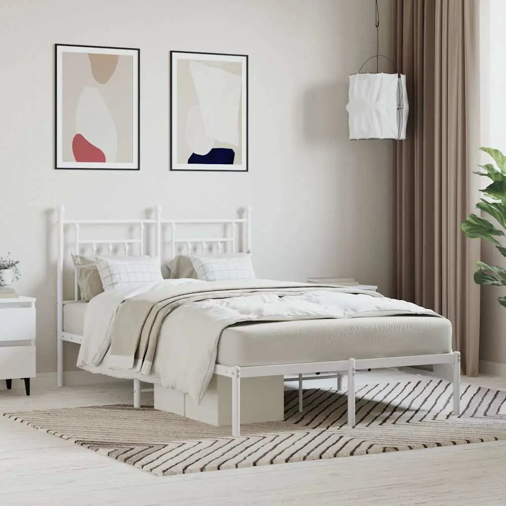 vidaXL Bed Frame | Black | Powder-Coated Steel | Small Single | Bed Frame - from vidaXL
