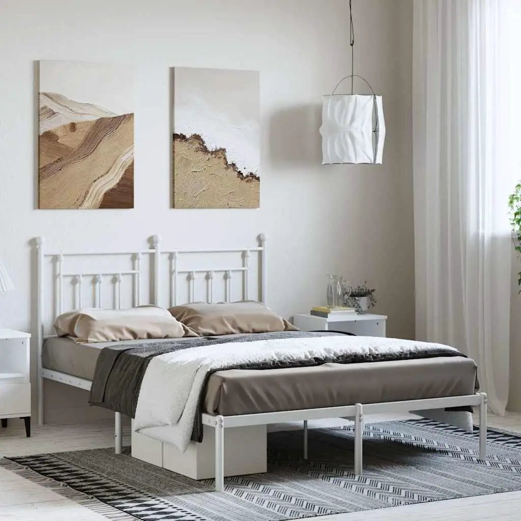 vidaXL Bed Frame | Black | Powder-Coated Steel | Small Single | Bed Frame - from vidaXL