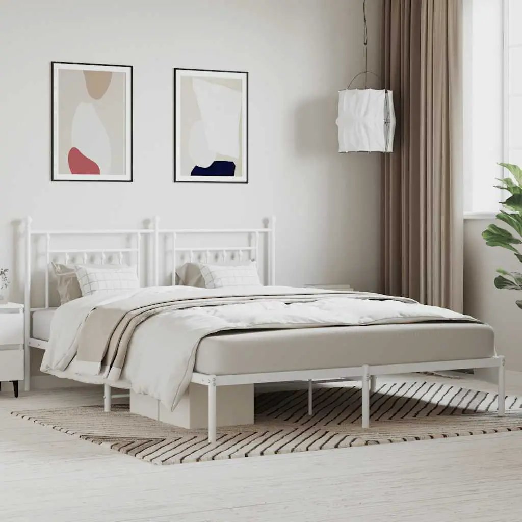vidaXL Bed Frame | Black | Powder-Coated Steel | Small Single | Bed Frame - from vidaXL