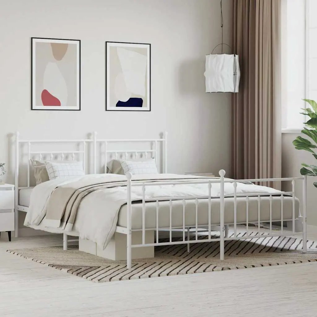 vidaXL Bed Frame | Black | Powder-Coated Steel | Small Single | Bed Frame - from vidaXL