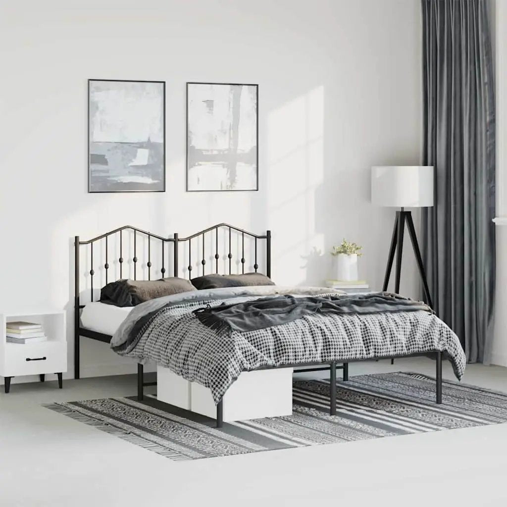 vidaXL Bed Frame | Black | Steel | Single | Bed Frame | Rectangular | Modern - from vidaXL