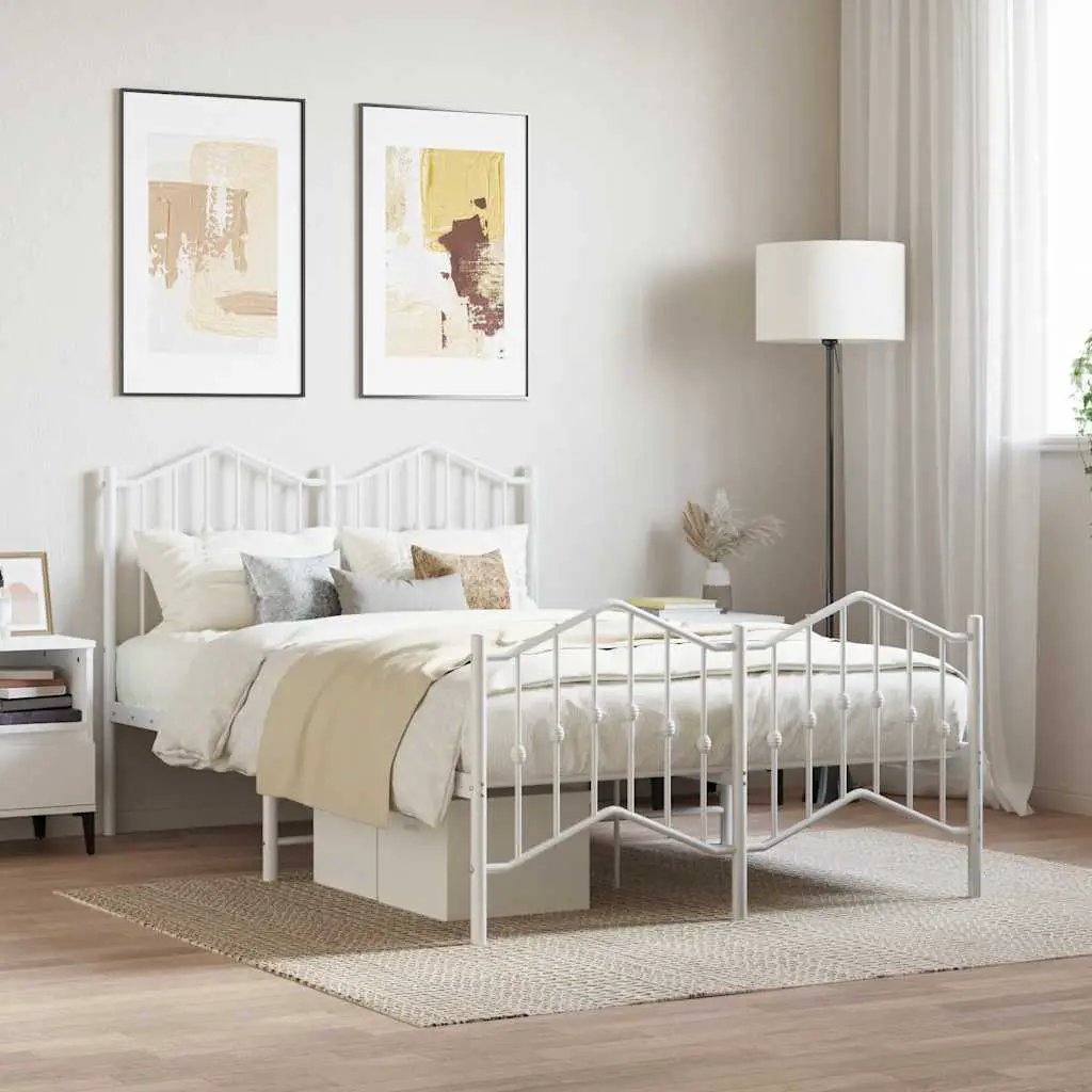vidaXL Bed Frame | Black | Steel | Single | Bed Frame | Rectangular | Modern - from vidaXL