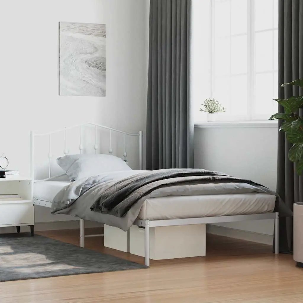 vidaXL Bed Frame | Black | Steel | Single | Bed Frame | Rectangular | Modern - from vidaXL