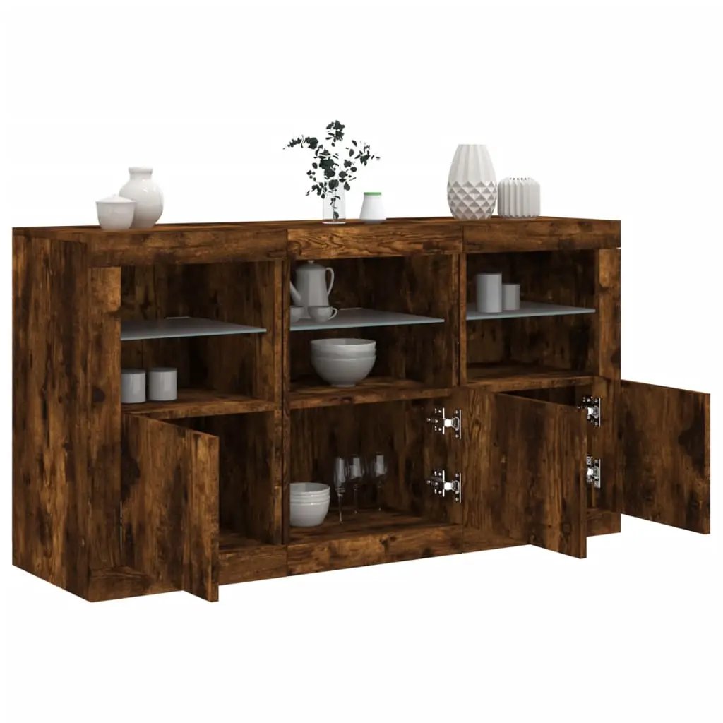 vidaXL vidaXL Sideboard with LED Lights White 123x37x67 cm - Sideboard