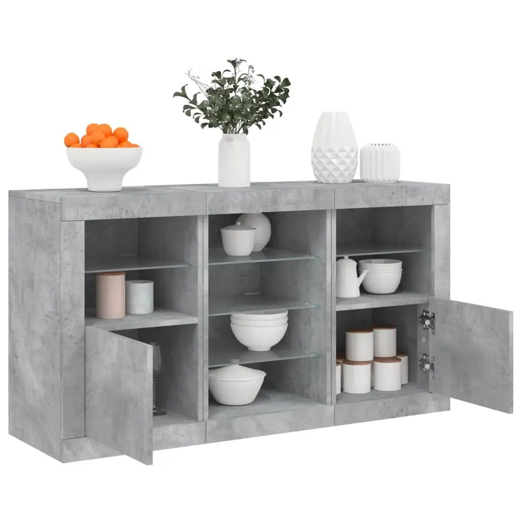 vidaXL vidaXL Sideboard with LED Lights White 123x37x67 cm - Sideboard