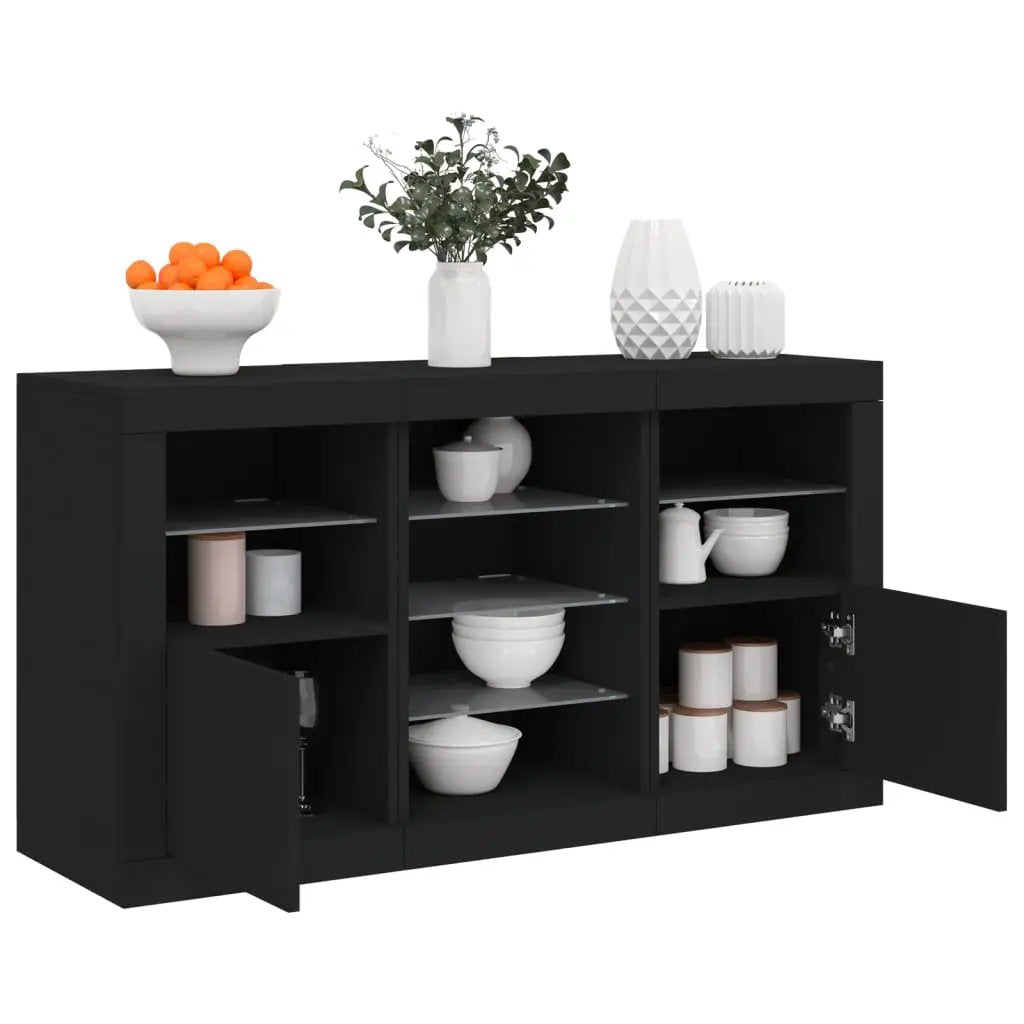 vidaXL vidaXL Sideboard with LED Lights White 123x37x67 cm - Sideboard