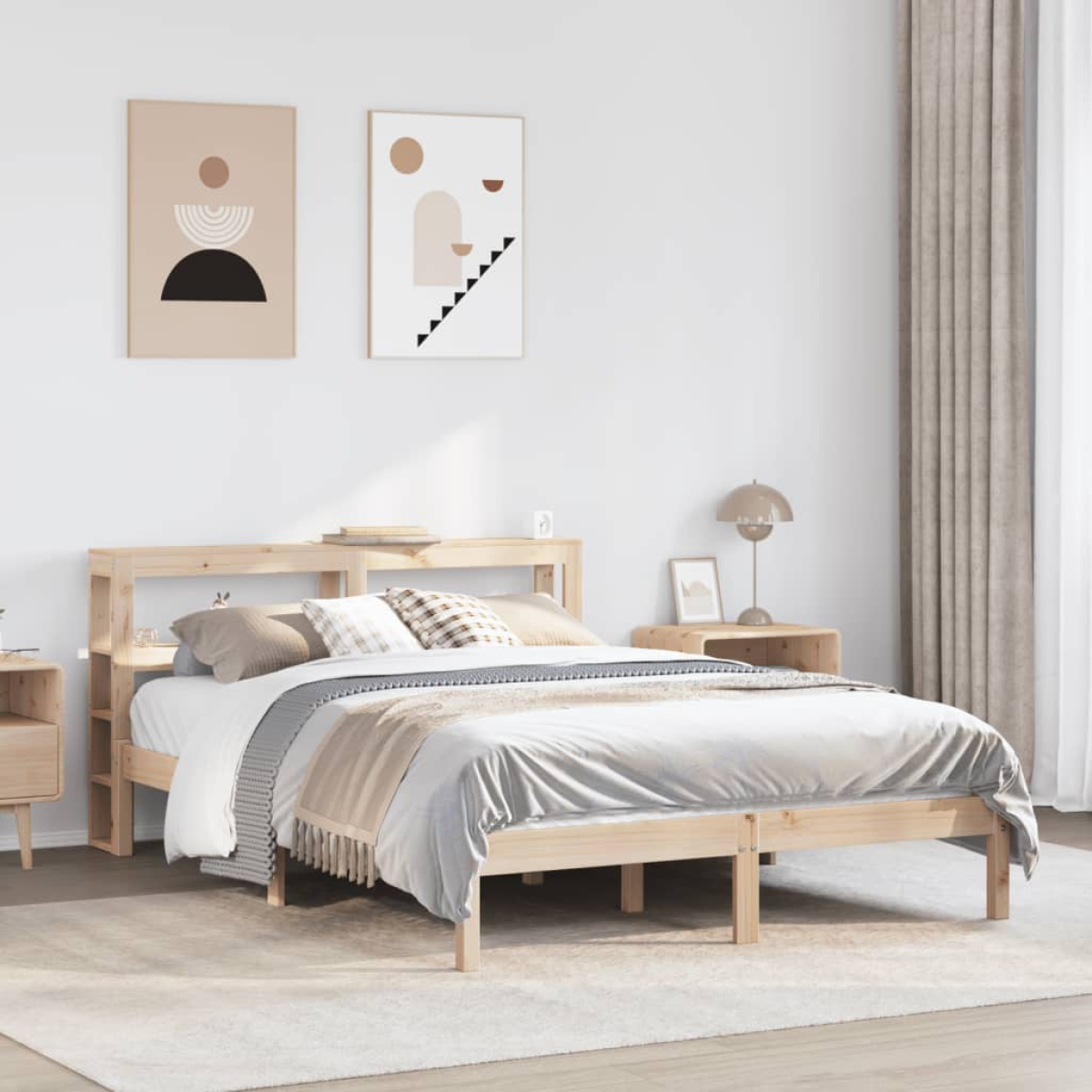 vidaXL Bed Frame without Mattress 75x190 cm Small Single Solid Wood Pine - from vidaXL