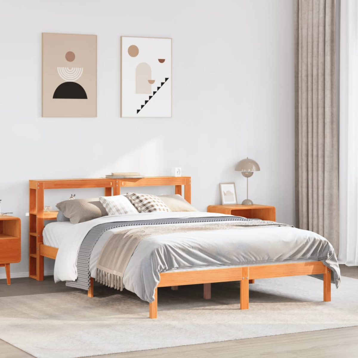 vidaXL Bed Frame without Mattress 75x190 cm Small Single Solid Wood Pine - from vidaXL