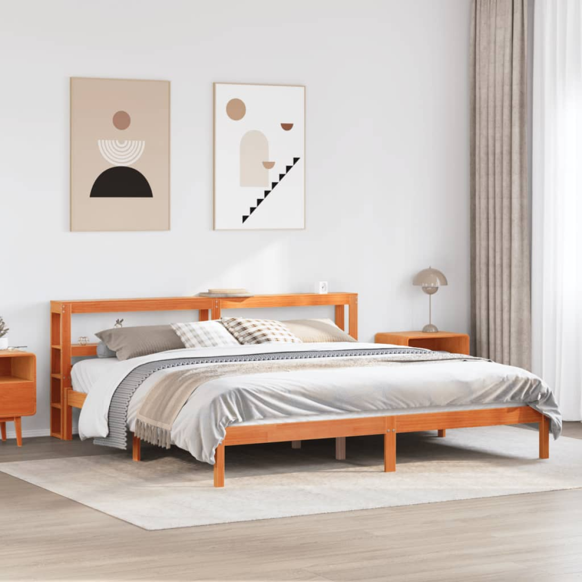 vidaXL Bed Frame without Mattress 75x190 cm Small Single Solid Wood Pine - from vidaXL