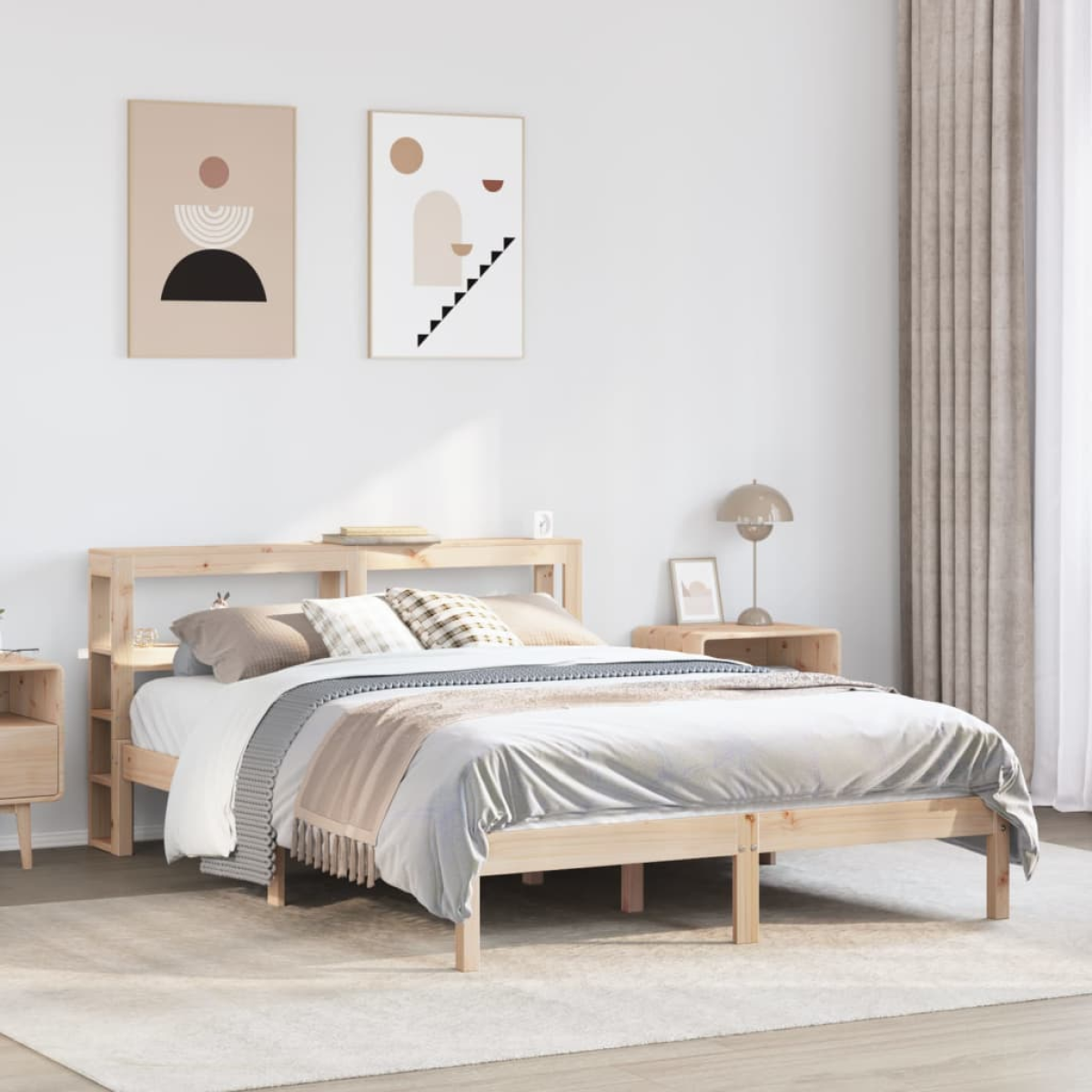 vidaXL Bed Frame without Mattress 75x190 cm Small Single Solid Wood Pine - from vidaXL