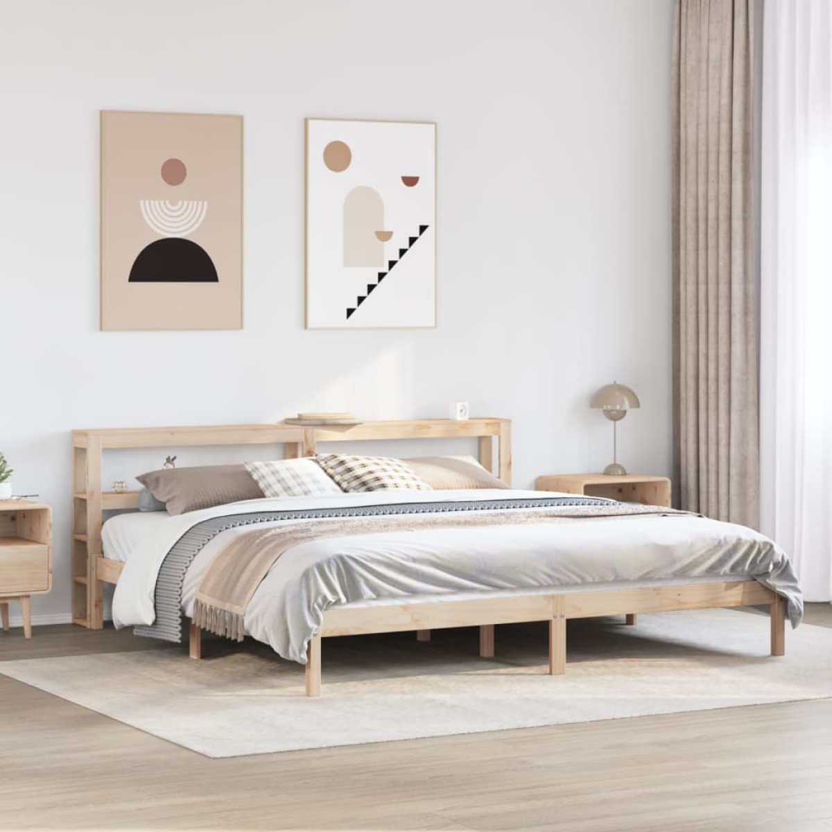 vidaXL Bed Frame without Mattress 75x190 cm Small Single Solid Wood Pine - from vidaXL