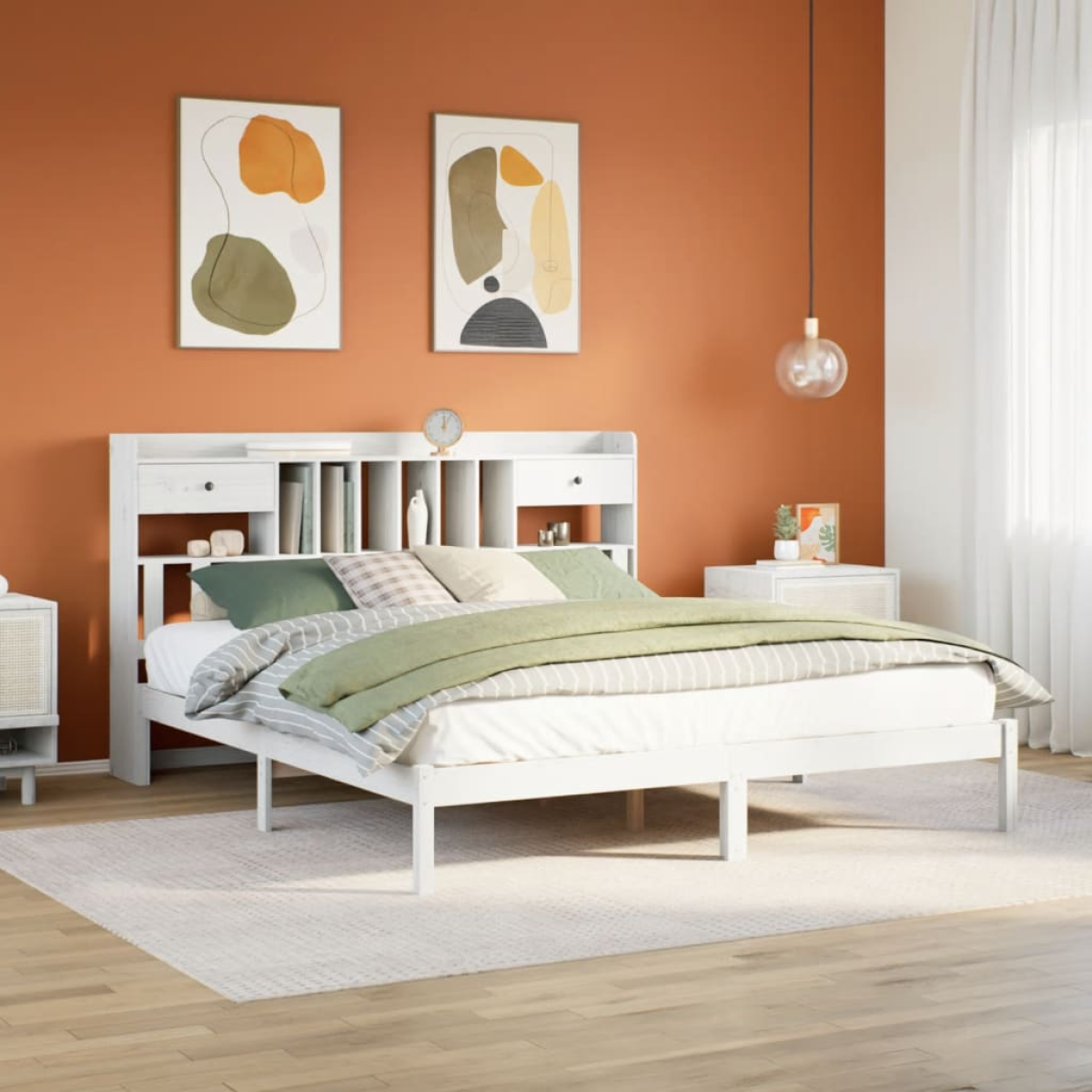 vidaXL Bookcase Bed without Mattress 75x190 cm Small Single Solid Wood Pine - from vidaXL
