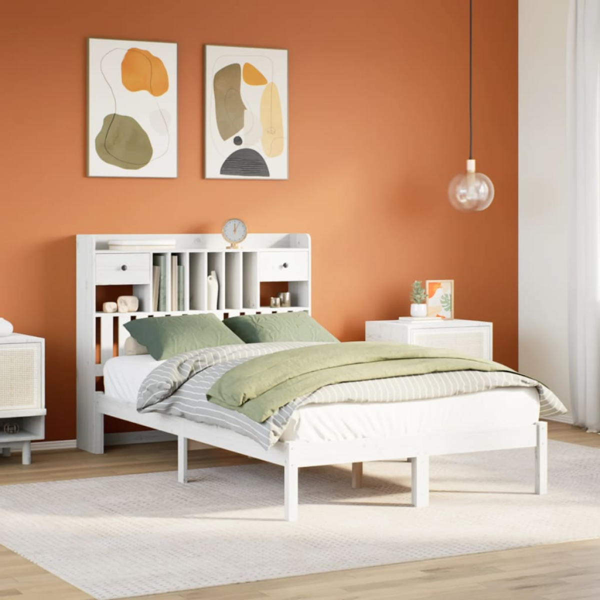 vidaXL Bookcase Bed without Mattress 75x190 cm Small Single Solid Wood Pine - from vidaXL