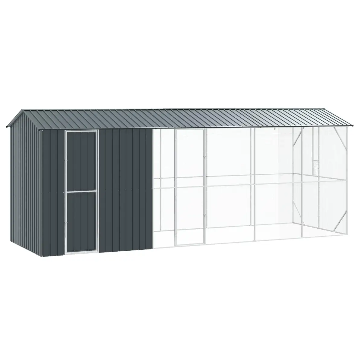vidaXL vidaXL Bird Cage Anthracite 422 x 103 x 142 cm Galvanised Steel - Bird Cage