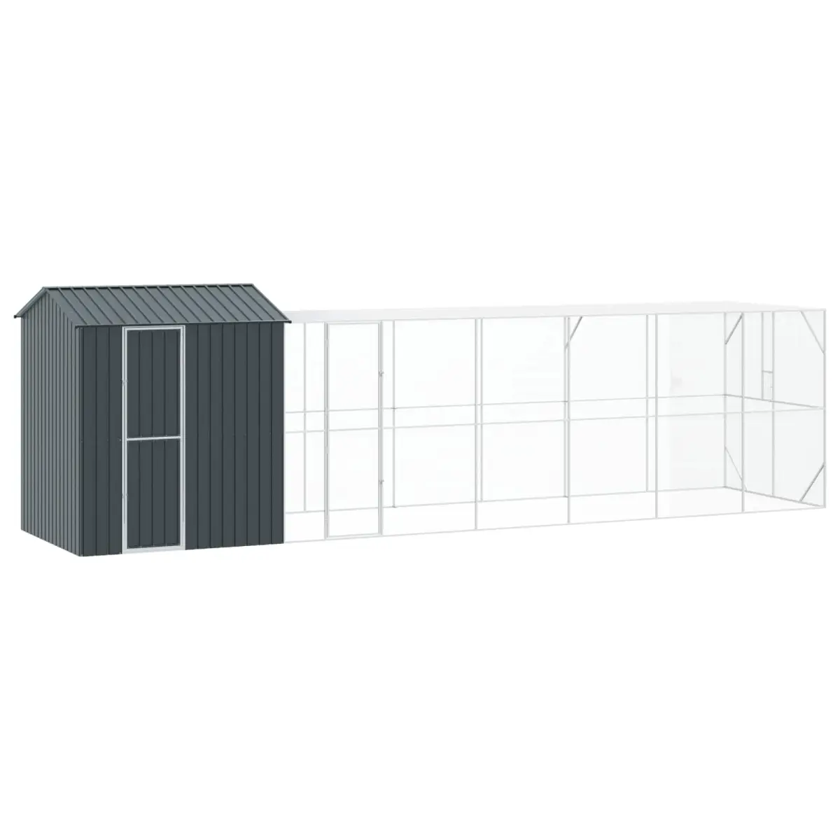 vidaXL vidaXL Bird Cage Anthracite 416.5 x 103 x 142 cm Galvanised Steel - Bird Cage