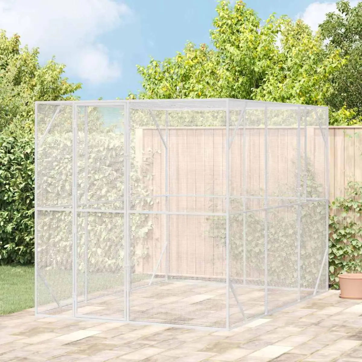 vidaXL vidaXL Bird Cage Anthracite 208 x 102 x 108 cm Galvanised Steel - Bird Cage