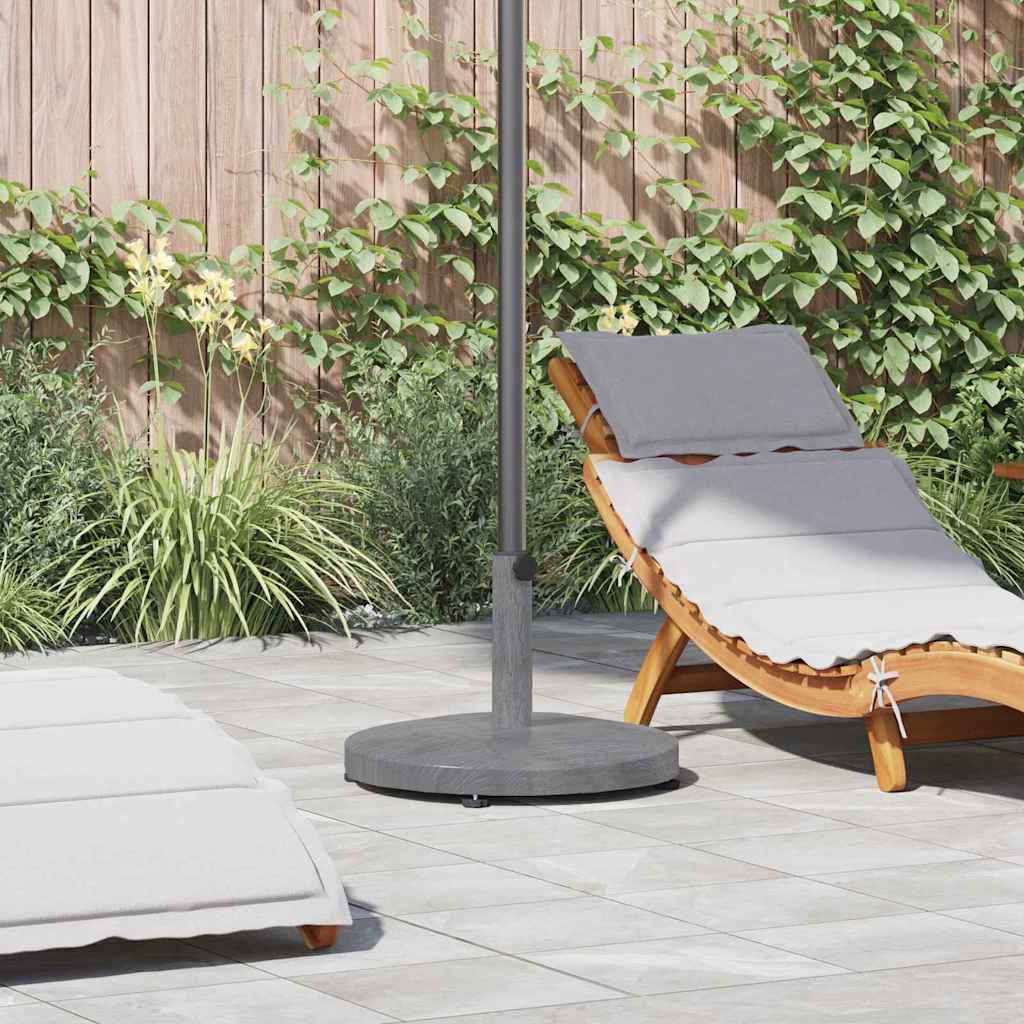 vidaXL vidaXL Parasol Base Dark Grey Wood look 48 x 48 x 32 cm - Parasol