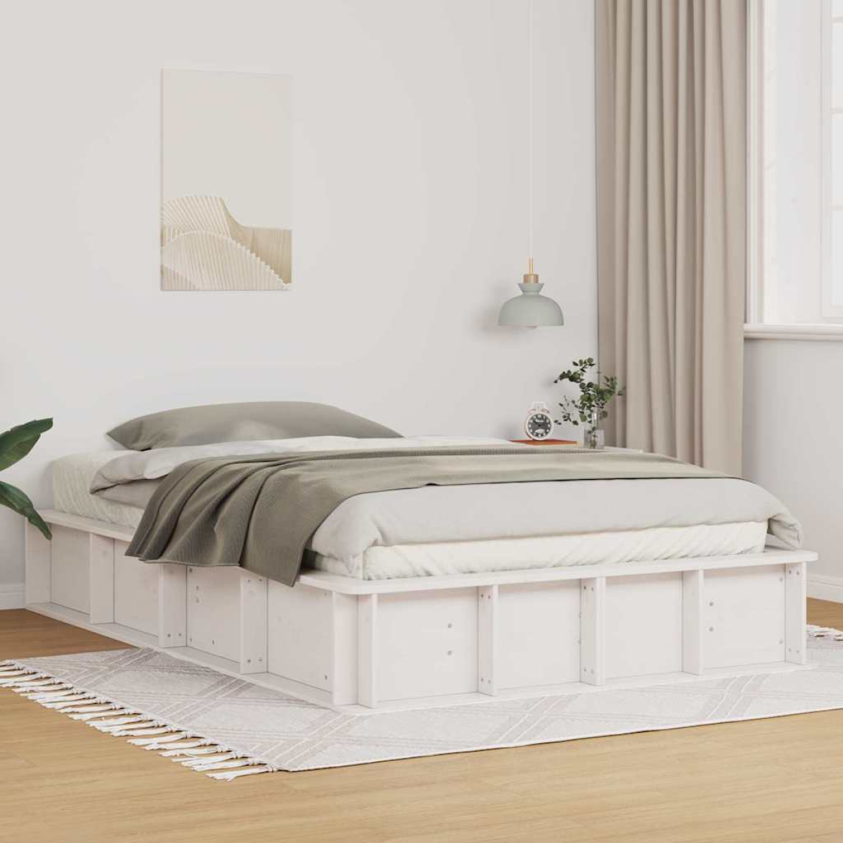 vidaXL Bed Frame Wax Brown 75 x 190 cm Solid Pine Wood - from vidaXL