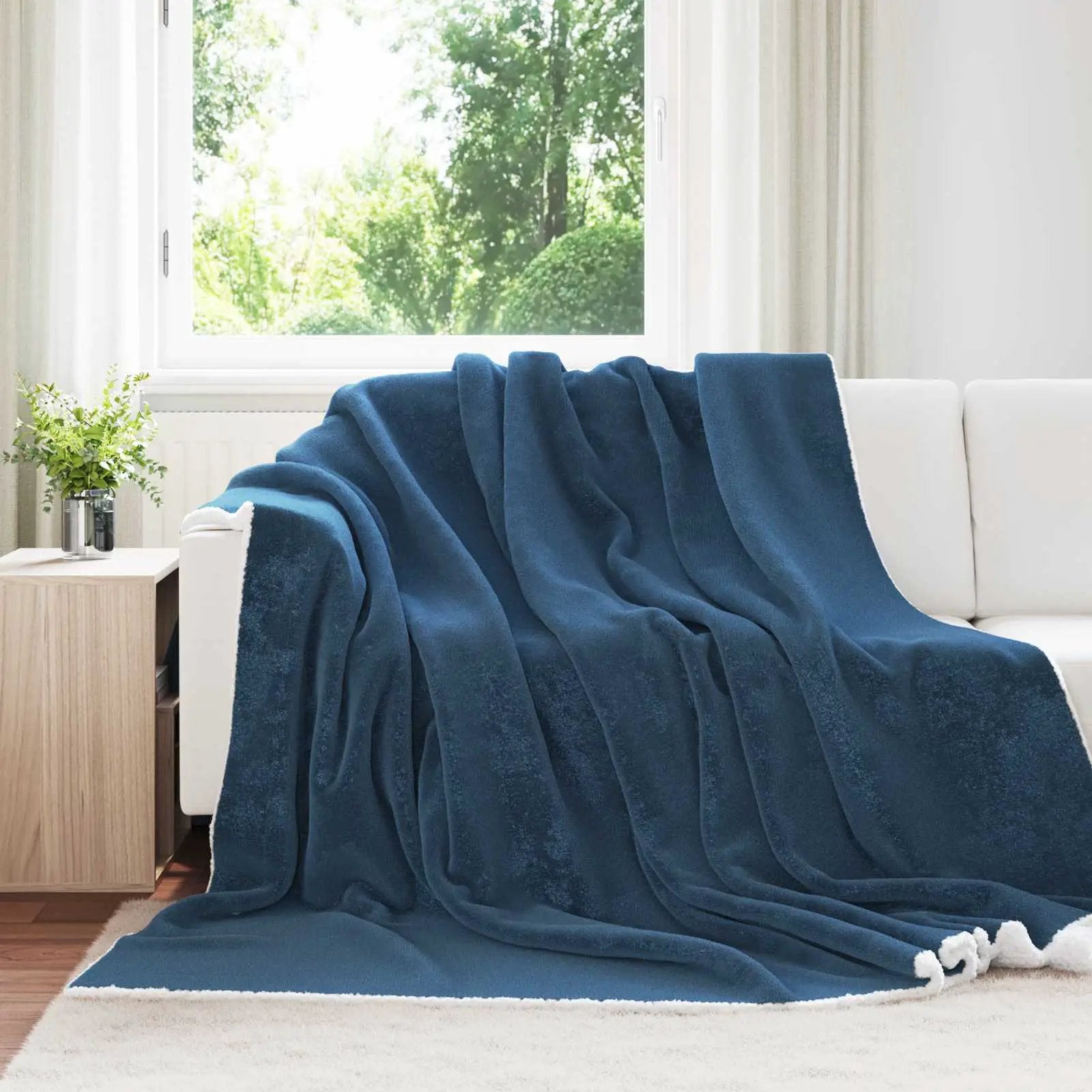 vidaXL vidaXL Throw Blanket Beige 130 x 150 cm Fleece - Throws