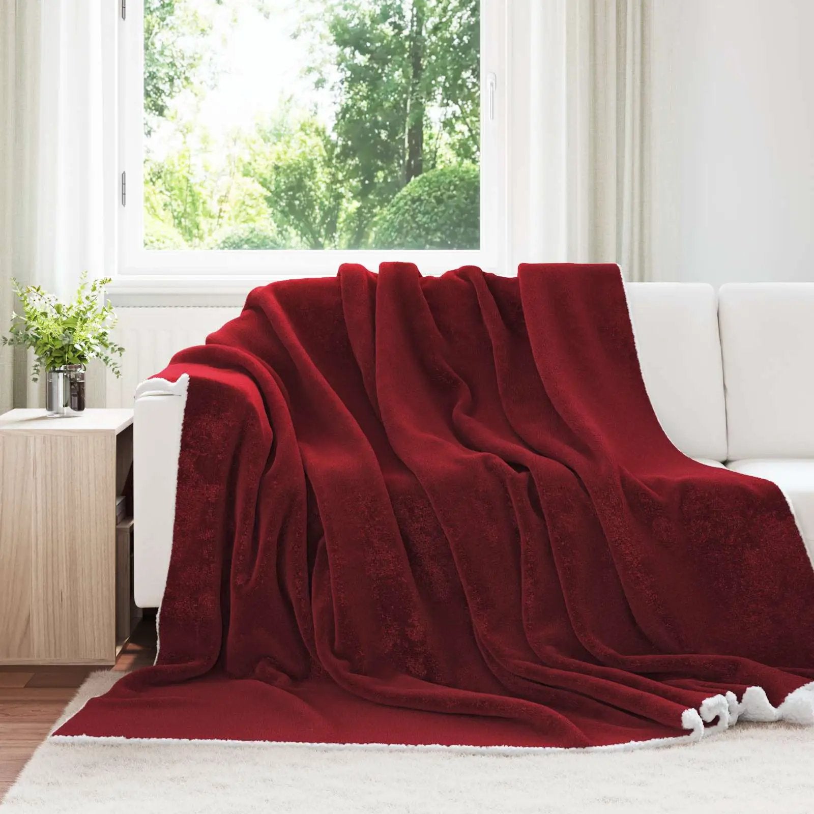 vidaXL vidaXL Throw Blanket Beige 130 x 150 cm Fleece - Throws