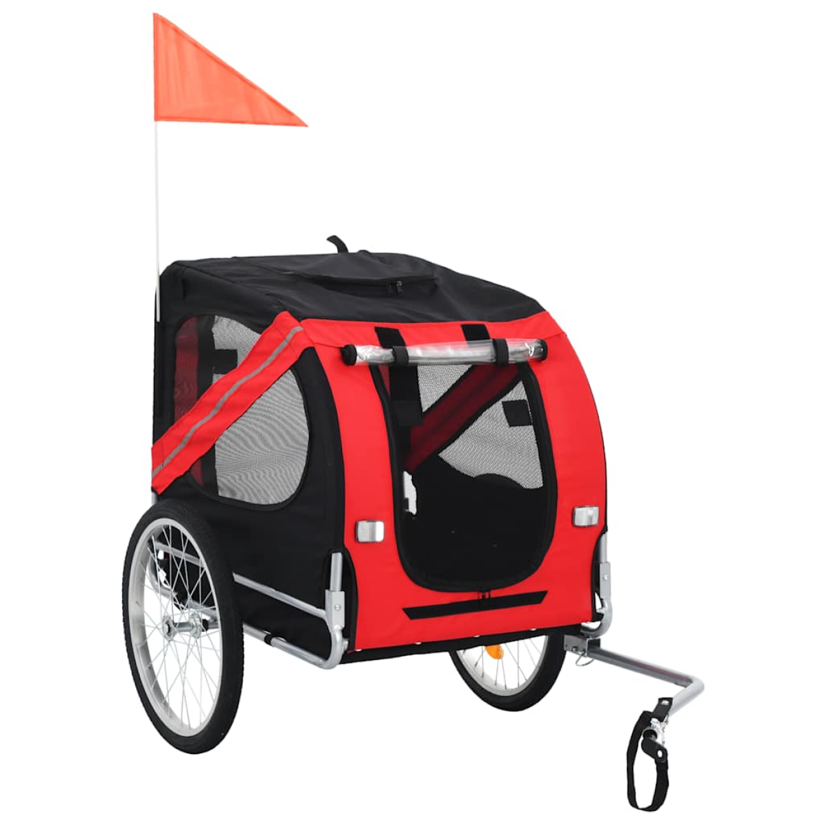 vidaXL Pet Bike Trailer Orange and Grey - from vidaXL