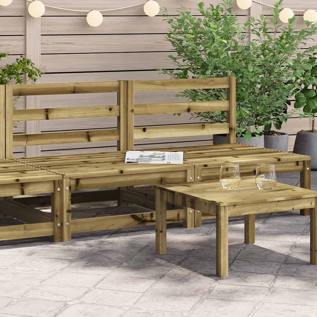 vidaXL vidaXL Garden Sofa | Pine Wood Colour | Solid Pine Wood | 70x70 | Modular - Garden Sofa Sets