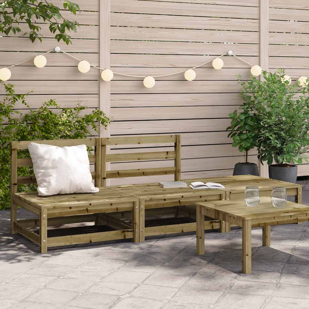 vidaXL vidaXL Garden Sofa | Pine Wood Colour | Solid Pine Wood | 70x70 | Modular - Garden Sofa Sets