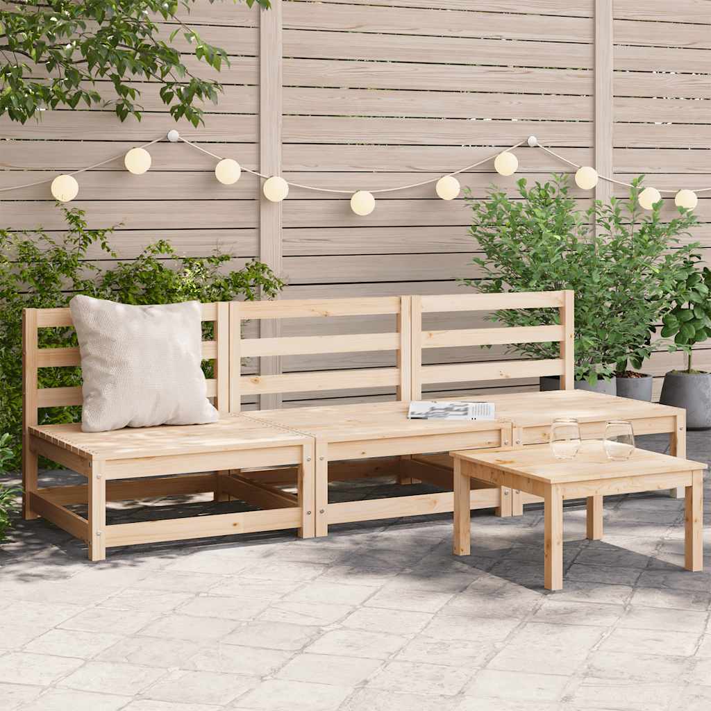 vidaXL vidaXL Garden Sofa | Pine Wood Colour | Solid Pine Wood | 70x70 | Modular - Garden Sofa Sets