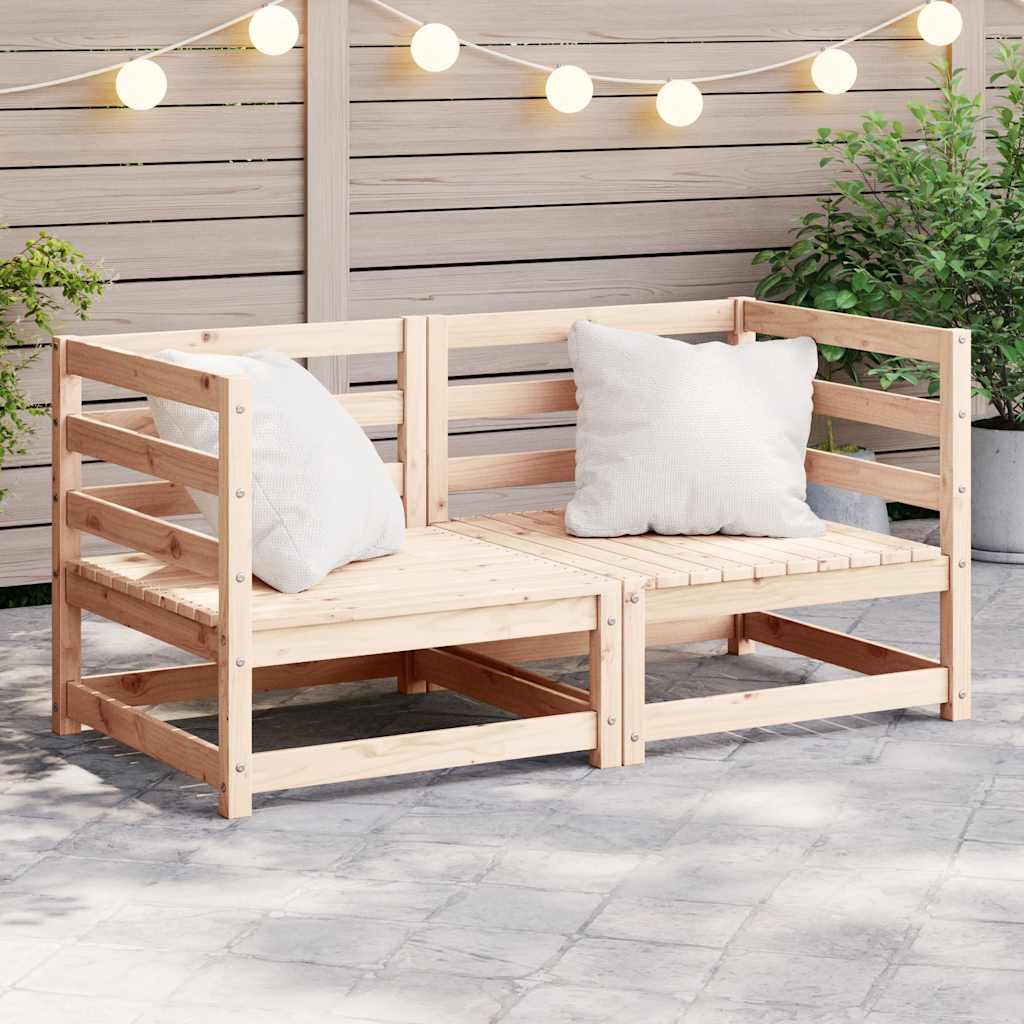 vidaXL vidaXL Garden Sofa | Pine Wood Colour | Solid Pine Wood | 70x70 | Modular - Garden Sofa Sets