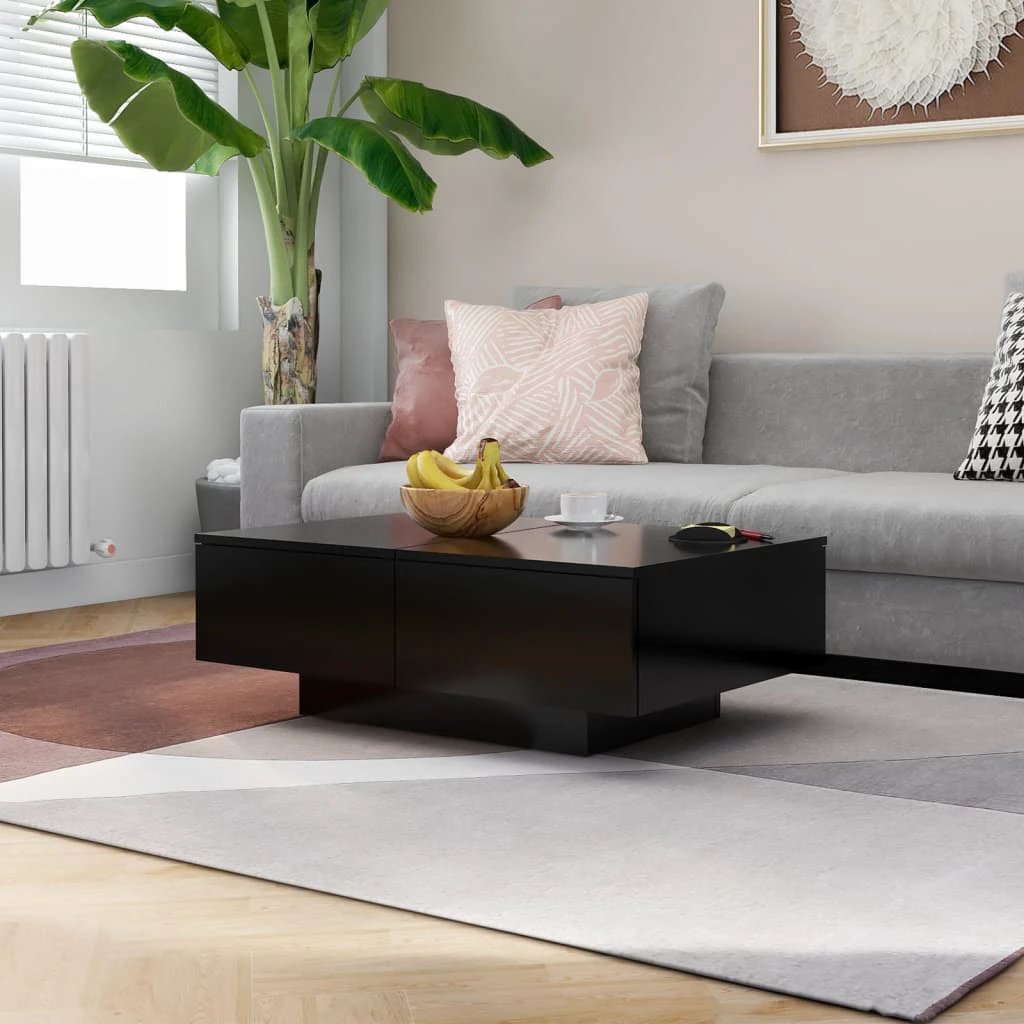 vidaXL Coffee Table 90 x 90 x 28 cm Engineered Wood Rustic Finish Living Room by vidaXL