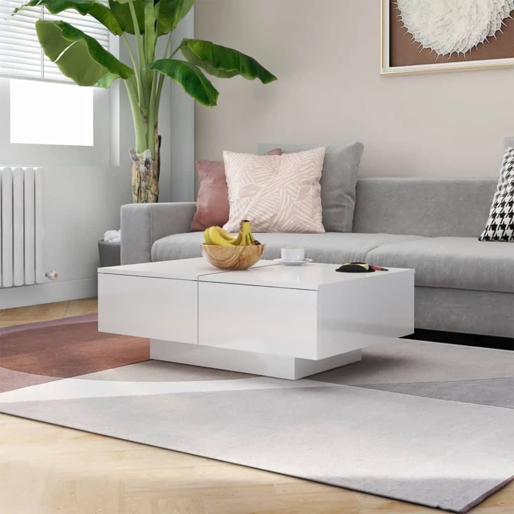 vidaXL Coffee Table 90 x 90 x 28 cm Engineered Wood Rustic Finish Living Room by vidaXL