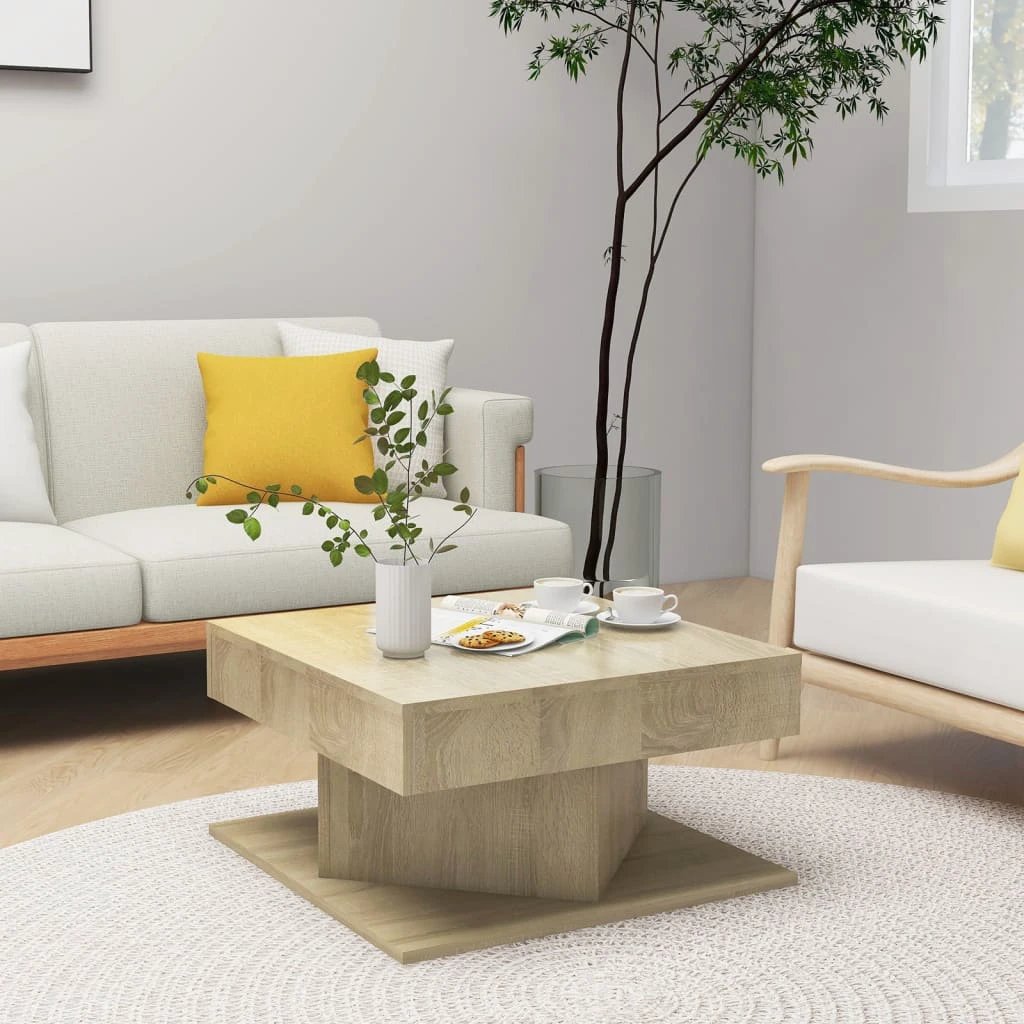 vidaXL Coffee Table 57x57x30 EngineeredWood Home by vidaXL